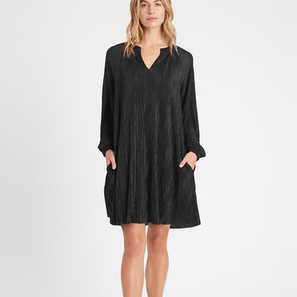 Banana Republic PETITE PLISSE SWING DRESS